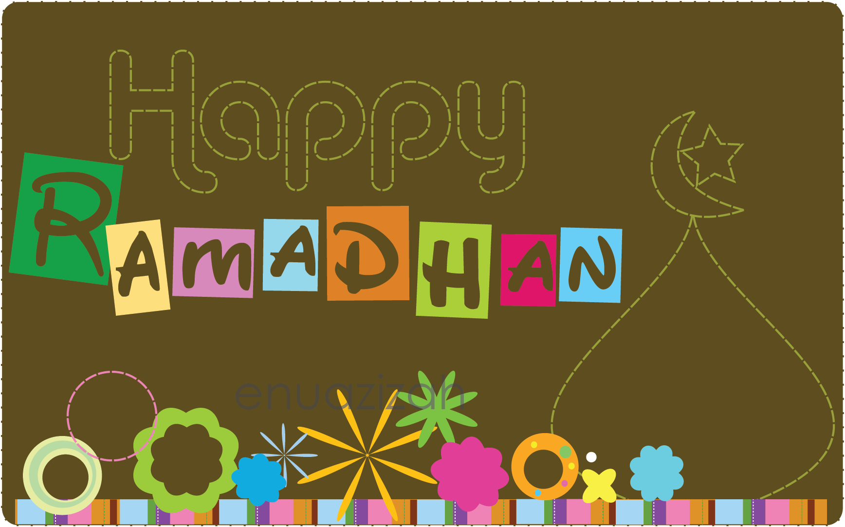 Happy Ramadhan Illustrator Belajar dan Ceria
